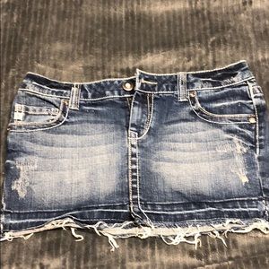 Mini jean skirt